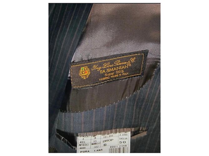 Completo Loro Piana blu in cotone e lana - vista 14