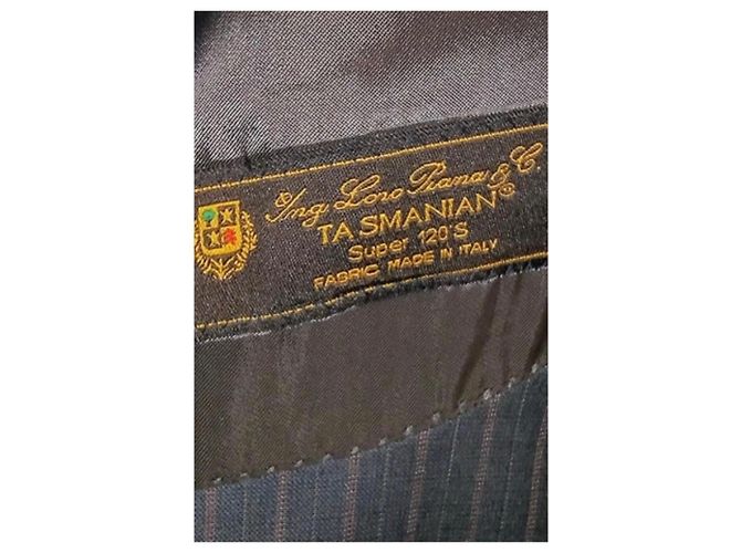 Completo Loro Piana blu in cotone e lana - vista 15