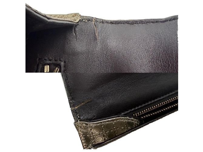 Borsa a tracolla in pelle di vitello goffrata Cannage Ombre Diorama Christian Dior Marrone - vista 3