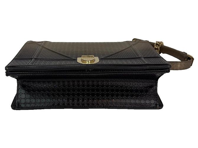 Borsa a tracolla in pelle di vitello goffrata Cannage Ombre Diorama Christian Dior Marrone - vista 4