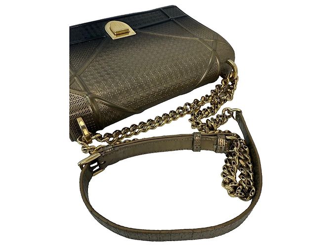 Borsa a tracolla in pelle di vitello goffrata Cannage Ombre Diorama Christian Dior Marrone - vista 5