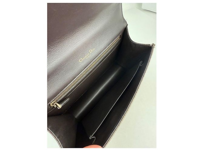 Borsa a tracolla in pelle di vitello goffrata Cannage Ombre Diorama Christian Dior Marrone - vista 7