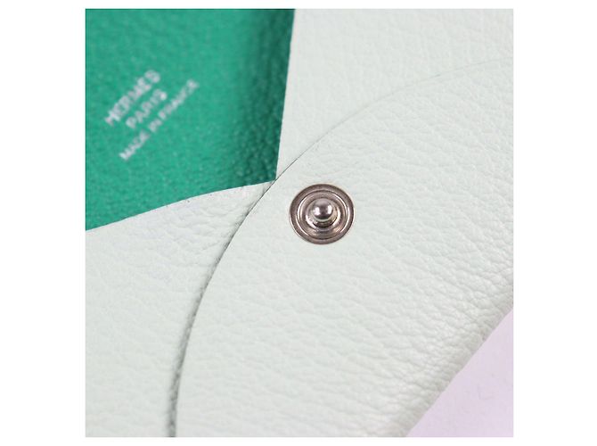 Monedero Calvi Verso Chèvre de Hermès Verde - vista 6