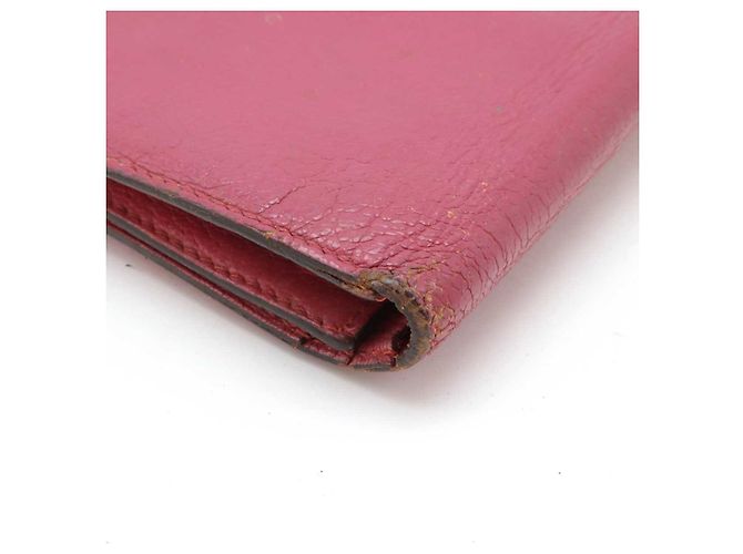 Hermès Béarn Leder Langbörse Pink - Ansicht 3