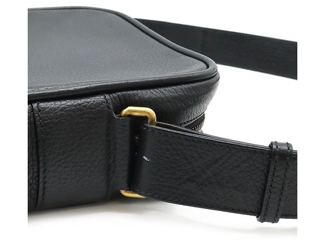 Borsa a spalla in pelle con stampa Gucci 523591 Nero - vista 8