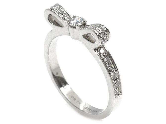 Timeless Chanel 1932 Ruban de Chanel Au750 Diamantring Größe 7.5 Silber Metallisch - Ansicht 2