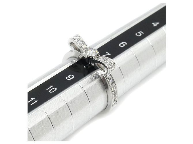 Timeless Chanel 1932 Ruban de Chanel Au750 Diamantring Größe 7.5 Silber Metallisch - Ansicht 6