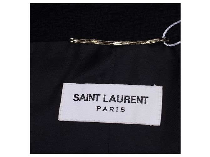 Saint Laurent Tweed-Blazer in schwarzer Wolle mit vier Taschen - Ansicht 8