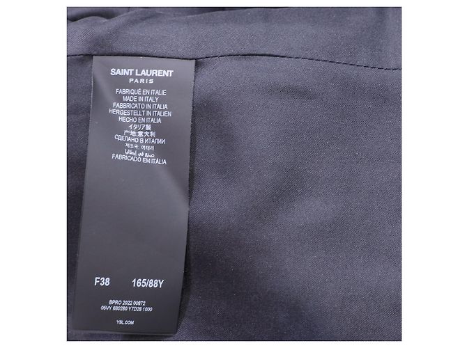 Saint Laurent Tweed-Blazer in schwarzer Wolle mit vier Taschen - Ansicht 9