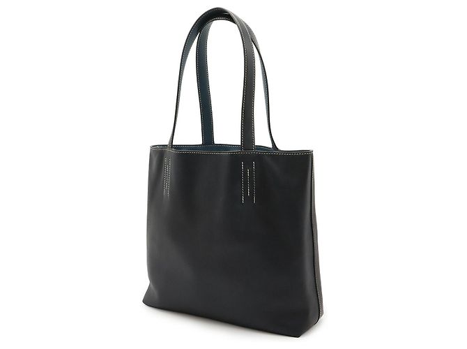 Hermès Borsa tote reversibile Double Sens 28 in pelle Hermes Blu - vista 2