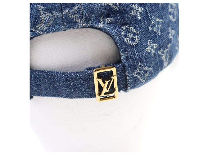 Cappello in denim Monogram LV Remix di Louis Vuitton Blu - vista 10