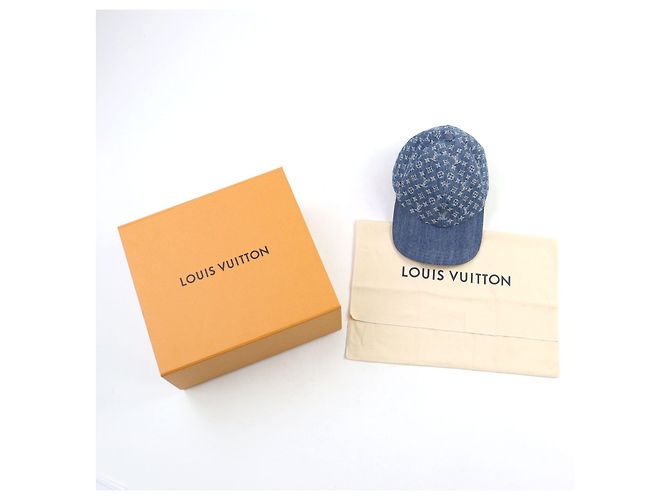 Cappello in denim Monogram LV Remix di Louis Vuitton Blu - vista 2