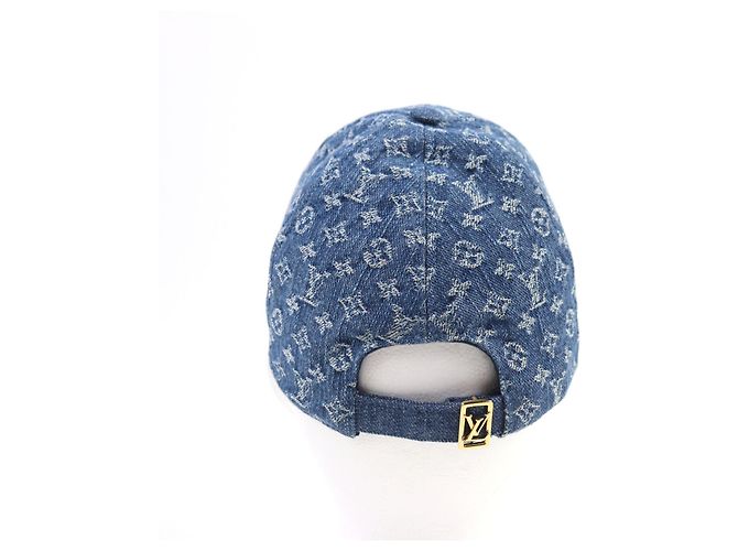 Cappello in denim Monogram LV Remix di Louis Vuitton Blu - vista 5