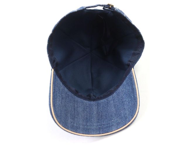 Cappello in denim Monogram LV Remix di Louis Vuitton Blu - vista 7