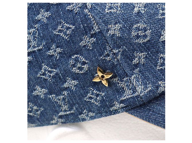 Cappello in denim Monogram LV Remix di Louis Vuitton Blu - vista 9