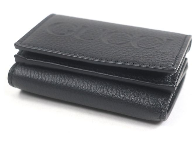 Billetera de cuero plegable Gucci Negro - vista 4