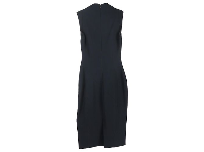 Autre Marque Vestido Mini Ajustado Efecto Cruzado Antonio Berardi en Rayón Negro - vista 2