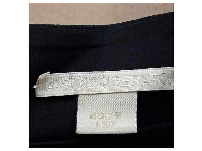 Autre Marque Vestido Mini Ajustado Efecto Cruzado Antonio Berardi en Rayón Negro - vista 3