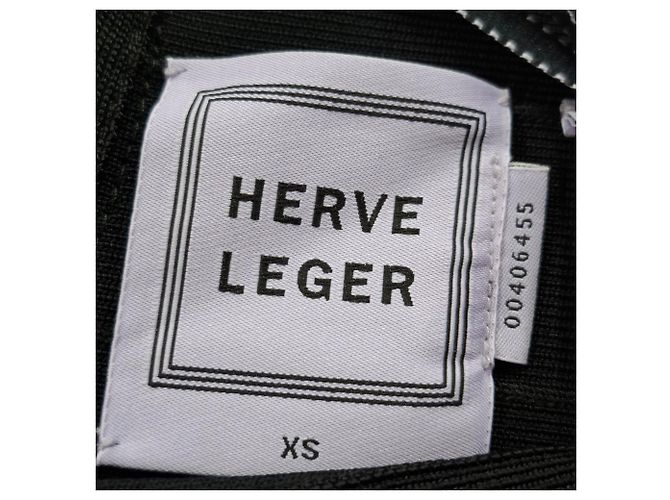 Falda Mini con Volantes Herve Leger en Rayón Negro - vista 3