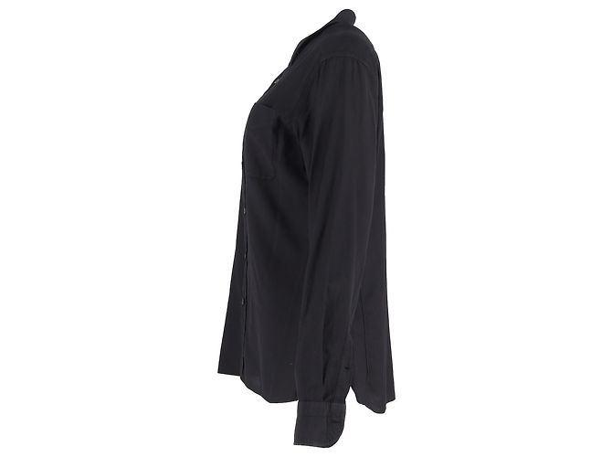 Tom Ford Button Down Shirt in Black Cotton - view 2