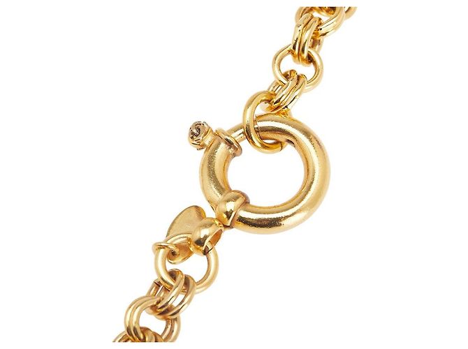 Timeless Collana Specchio Rotondo Coco Mark di Chanel D'oro Metallico - vista 5