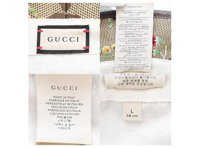 Cappello bucket Gucci GG Marrone Multicolore - vista 10