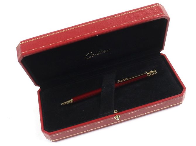 Bolígrafo Santos de Cartier Castaño - vista 2