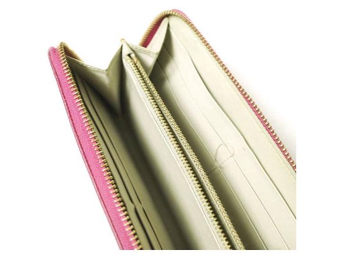Autre Marque Billetera larga con cremallera PANAMA de Smythson en cuero Rosa - vista 7