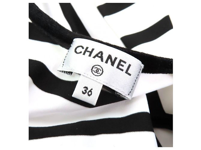 Traje de baño de una pieza con patrón COCO Mark de Chanel Blanco - vista 6
