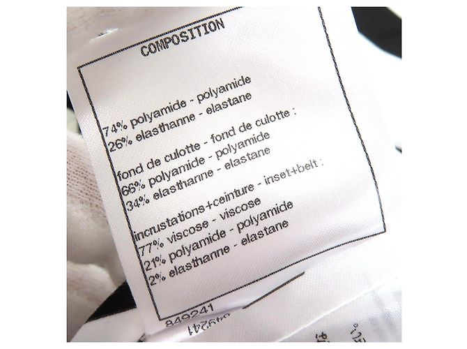 Traje de baño de una pieza con patrón COCO Mark de Chanel Blanco - vista 8