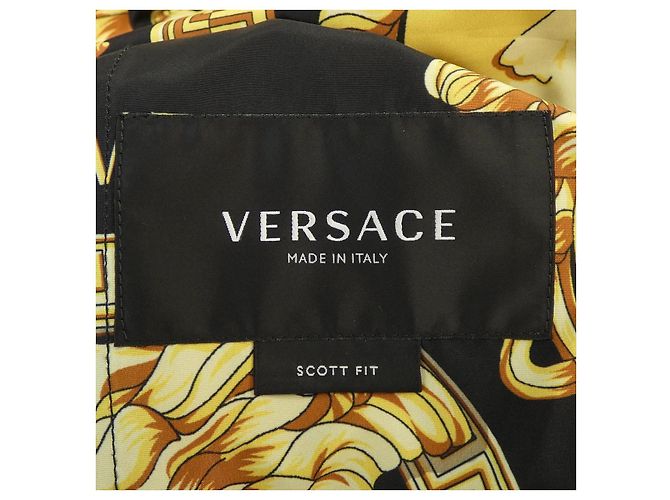 Blouson Versace A88427 1F00539 Nero Giallo - vista 4