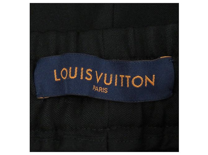 Bermuda de basquete bordado com o logo LV Louis Vuitton Preto - vista 6