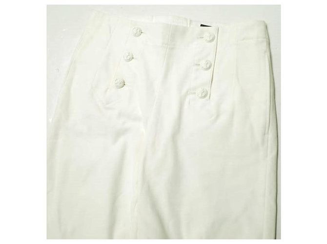 Autre Marque Pantalones Sailor Helder de Algodón Blanco - vista 5