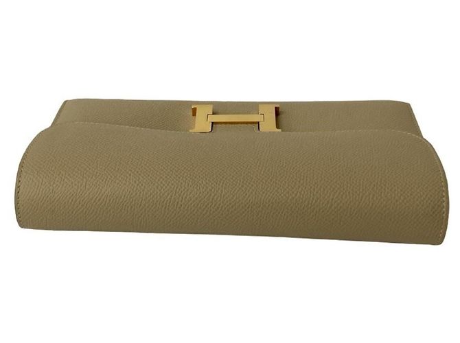 Cartera Long Constance de Cuero Epsom Hermès Beige - vista 3