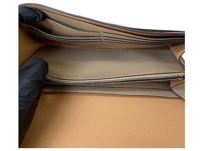 Cartera Long Constance de Cuero Epsom Hermès Beige - vista 8
