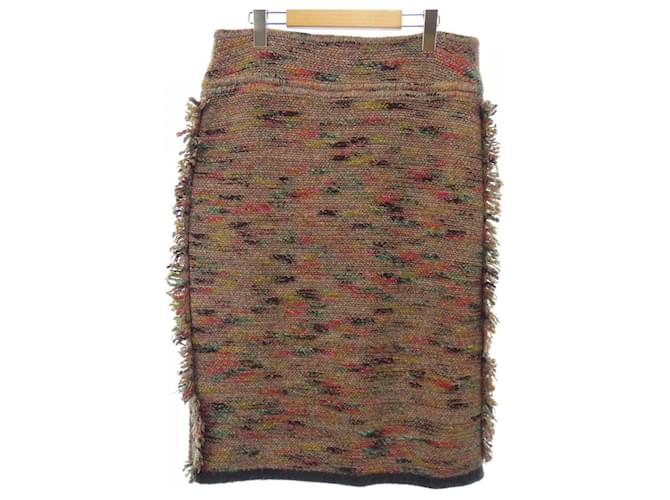Falda Chanel Castaño Rosa Verde - vista 2