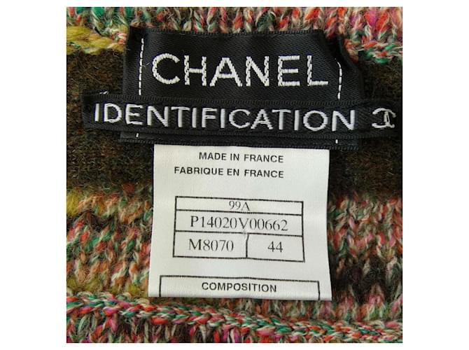 Falda Chanel Castaño Rosa Verde - vista 4
