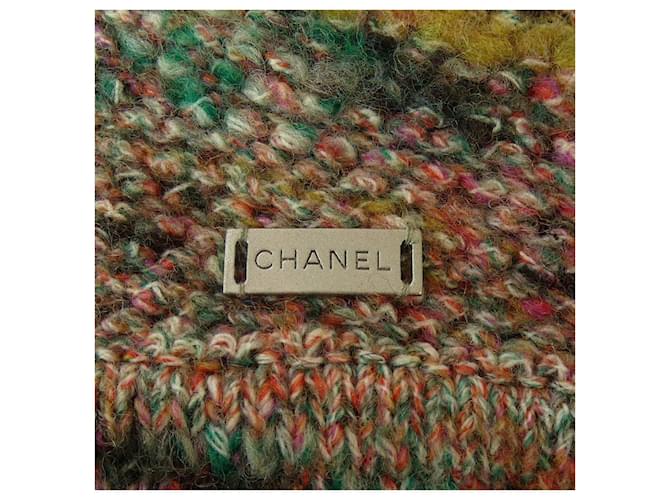 Falda Chanel Castaño Rosa Verde - vista 7