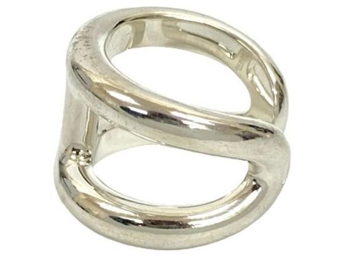 Hermès Hermes Osmos GM Silver 925 Band Ring Silvery - view 3