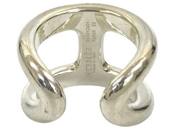 Hermès Hermes Osmos GM Silver 925 Band Ring Silvery - view 6