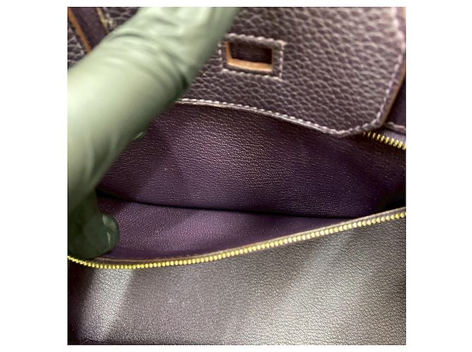 Borsa Hermès Birkin 30 in Taurillon Clemence Porpora - vista 10