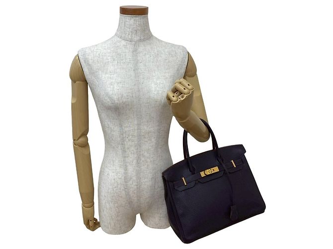 Borsa Hermès Birkin 30 in Taurillon Clemence Porpora - vista 2