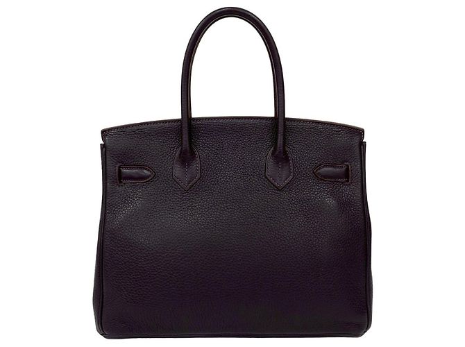 Borsa Hermès Birkin 30 in Taurillon Clemence Porpora - vista 3
