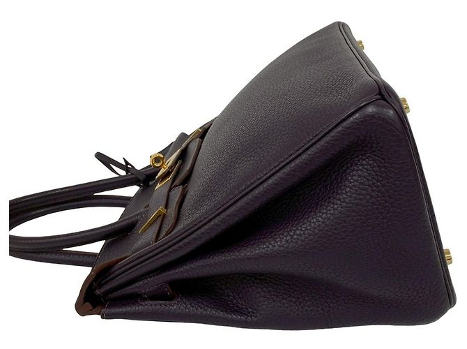 Borsa Hermès Birkin 30 in Taurillon Clemence Porpora - vista 5