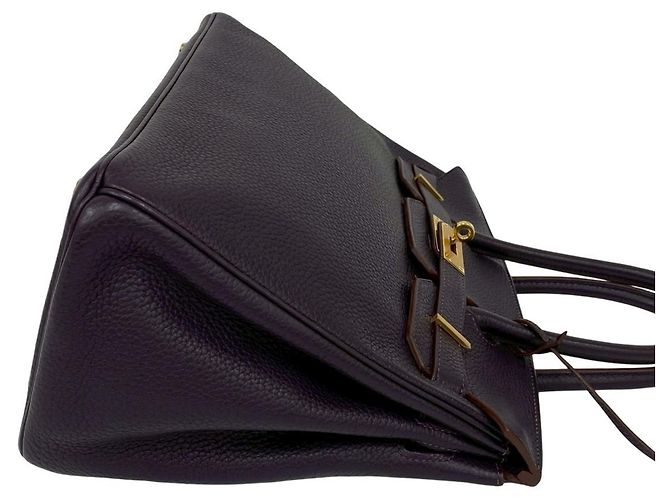 Borsa Hermès Birkin 30 in Taurillon Clemence Porpora - vista 6