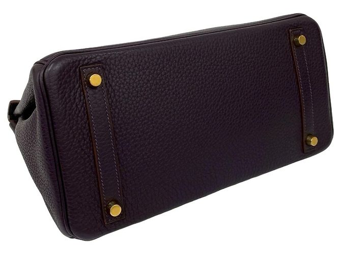 Borsa Hermès Birkin 30 in Taurillon Clemence Porpora - vista 7