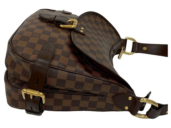 Borsa semi-a-spalla in pelle Damier Ébène Highbury di Louis Vuitton Marrone - vista 6