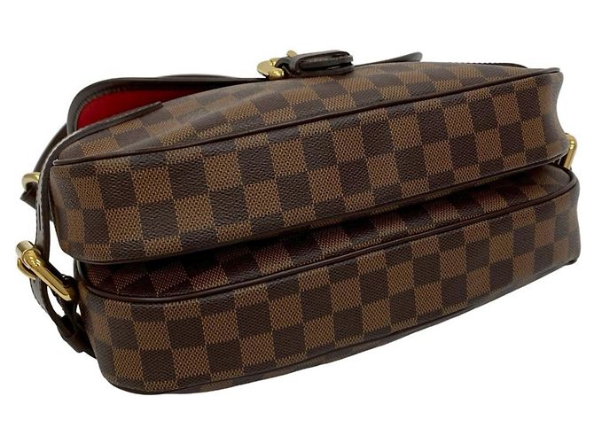 Borsa semi-a-spalla in pelle Damier Ébène Highbury di Louis Vuitton Marrone - vista 7