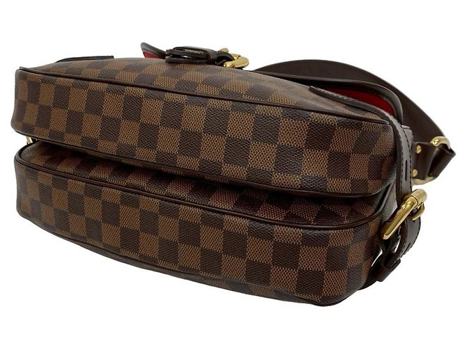 Borsa semi-a-spalla in pelle Damier Ébène Highbury di Louis Vuitton Marrone - vista 8