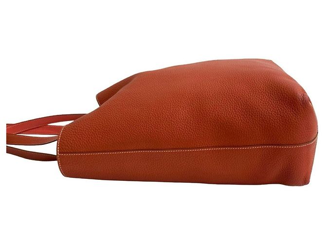 Borsa Tote Double Sens 45 di Hermès Rosso - vista 5